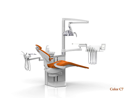 SILVERFOX 8000С CMS0 – Стоматологическая установка с нижней подачей и электрической системой управления инструментами, подачей воздуха и воды