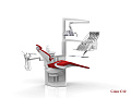SILVERFOX 8000С CMS0 – Стоматологическая установка с верхней подачей и электрической системой управления инструментами, подачей воздуха и воды